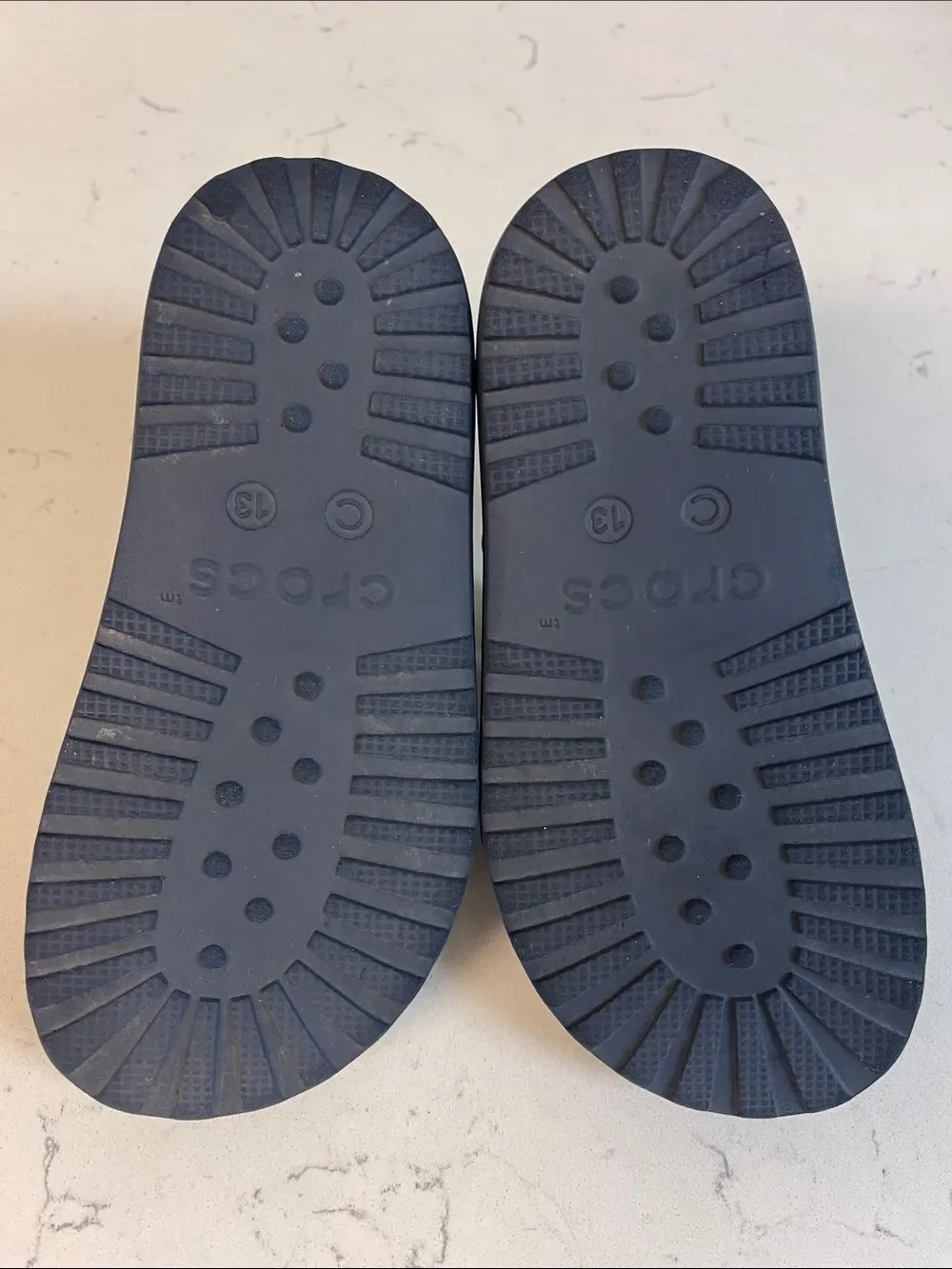 Crocs Kids' Classic Fisherman Sandal Navy Blue Size 13 Style Number 210625